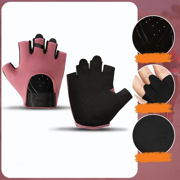 karymi Half Finger Non-slip Gloves Outdoor Sports Fitness Wear Resistants Cocoons Yoga Cycling Breathable Half Finger Gloves up to 70% off