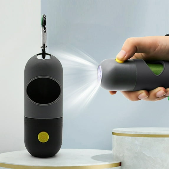 karymi LED Lighting Can Go Out Portable Garbage Bag Dispenser Go Out Pet Pickup Toilet Cleaning Supplies Wholesale Gifts for Men