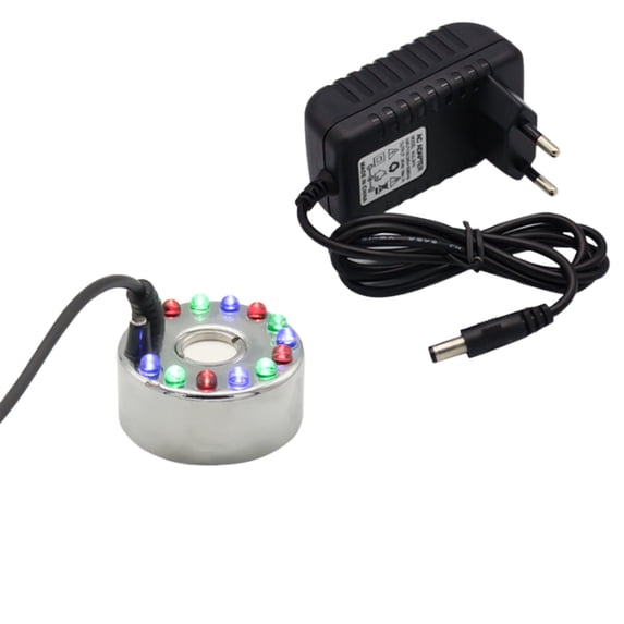 karymi Mist Maker Fogger Small Ultrasonics Fogs Machine Fountains Mistesr Fogger Water Garden Pond Foggers AirHumidifier with 12 LED Light Flashes Fall Savings Holiday