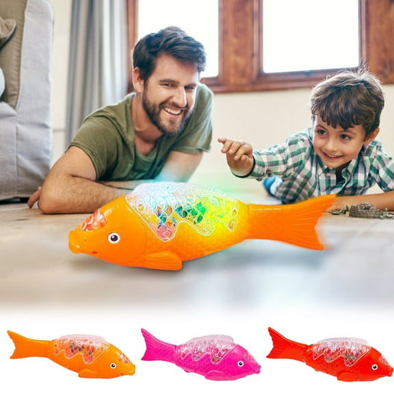 Limited Time Deal karymi Motorized Projection Fish Music Swinging Fish Glowing Toys Freelance Fish Family Gifts Wholesale Holiday Deals