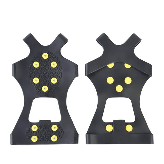 Limited Time Deal karymi Outdoor 10-tooth Crampons Snow Non-slip Shoe Cover Ice and Snow Wear-resistant Snow Shoe Spikes Weekly flyer Hiking Essentials Hiking Essentials