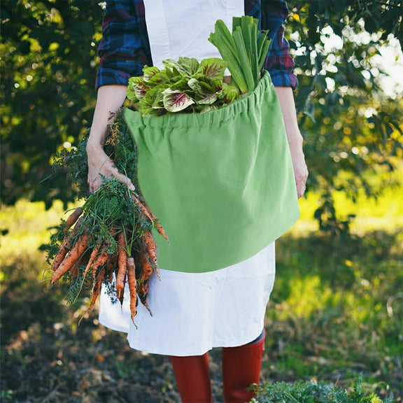 Limited Time Deal karymi Outdoor Gardening Picking Bag, Washable Canvas Bag, Fruit and Vegetable Storage Foraging Bag, Outdoor Picking Portable Belt Bag Big Savings Clearance Sales
