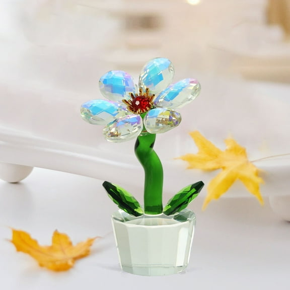 Limited Time Deal karymi Plant Simulation Flower Core Crystal Decoration Porch Office Desktop Decoration Holiday Gift Housewarming Gifts Apartment Essentials Gifts for Women