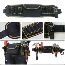 Limited Time Deal karymi Pocket Tool Belts with Release Buckle Heavy Duty Detachable Adjustion Utility Belt Work Apron for Electrician Carpenter Construction Tool Belt Pouches Summer Clearance