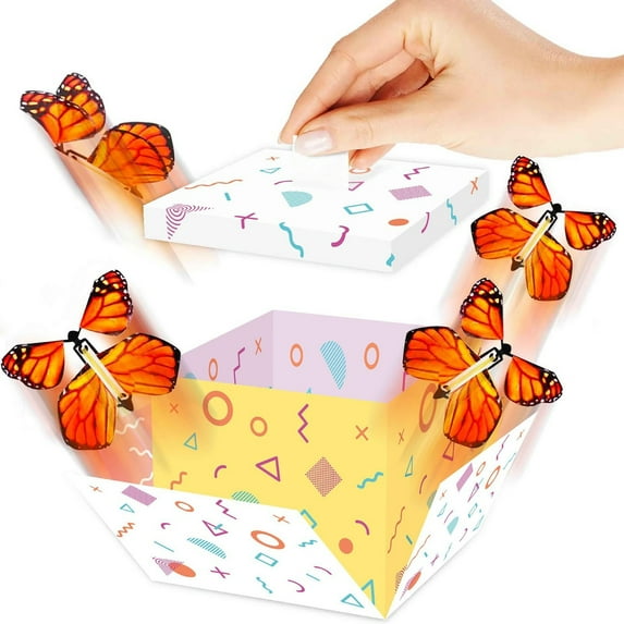 Limited Time Deal karymi Polygonal Gift Box Surprise Box Flying Box Butterflies Box Explosion Holiday Gift Box Gifts for Men Big Savings Mens Gifts
