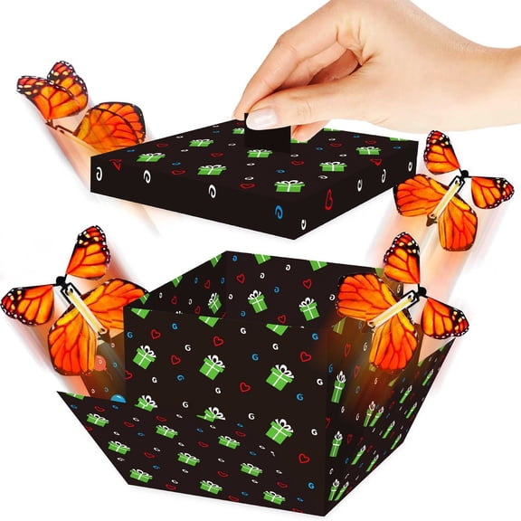 Limited Time Deal karymi Polygonal Gift Box Surprise Box Flying Box Butterflies Box Explosion Holiday Gift Box Weekly Deal Shop All Savings New & Trending