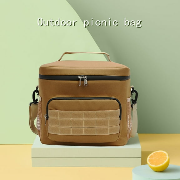 Limited Time Deal karymi Portable Soft Sided Cooler Bag - Modern Picnic Lunch Bag - Foldable Soft Cooler Insulated & Leak Proof for Travel, Camping, Beach Picnic, Keeps Warm, Cold Camping Gear