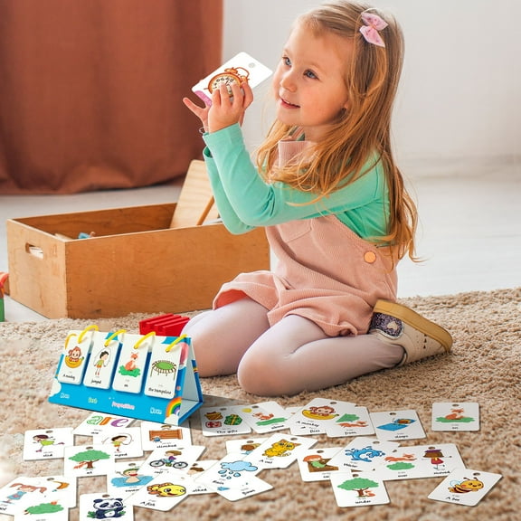Limited Time Deal karymi Reading Flashcards 78 Toddler Reading Flash Cards Sentence Building Learning Charts Classroom Learning Activity Phrase Training Table Chart for Kindergarten Christmas Gifts