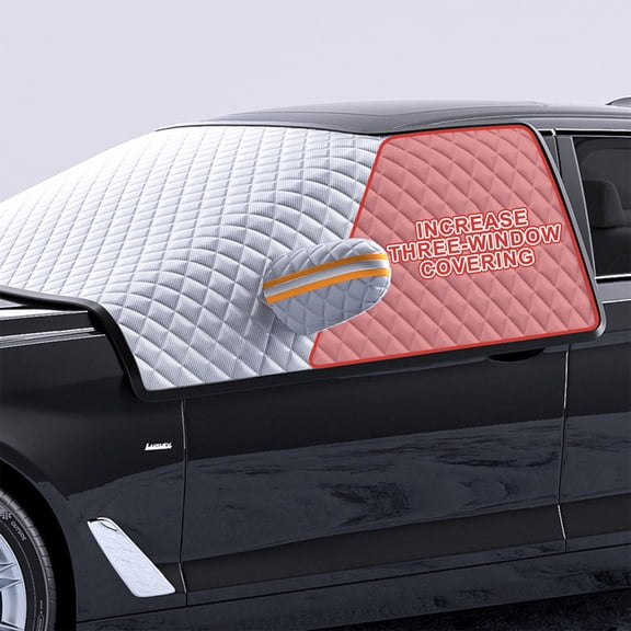 karymi All Seasons Sunshade Ice Cover 360 All-Weather Sunshade Ice Cover Windshield Snow Cover Sunshade 360 All-Weatherreversible Windshield Protector Fits