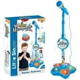 thumbnail image 1 of karymi Stand Up Microphone Kids Child Microphone with Adjustable Stand for Kids Karaoke Machine with Lights Girls Party Pastime Sing Musical Toy with Flashing Lights Family Gifts, 1 of 6