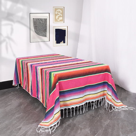 Limited Time Deal karymi Tablecloth Table Runner Multifunctional Woven Blanket Conditioning Blanket Camping Blanket Picnic Blanket Suitable for Home Outdoor School Office Outdoor and Garden