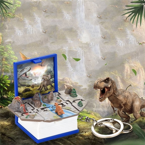 karymi Three-dimensional Folding Dinosaur Key Chain Bag Pendant Decompression Toy Birthday Gifts for Kids Week