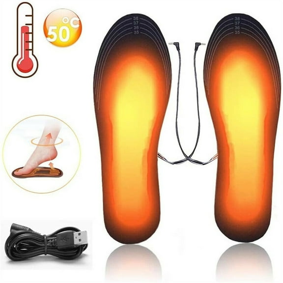 karymi USB Plug-in Heat Insole Foot Warmers Pluggable Rechargeable Treasure Computer Power Socket Washable and Cuttable Travel Essentials