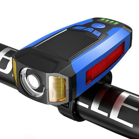 karymi USB Rechargeable LED Bicycle Headlight 130dB Horn Speedometer Counter