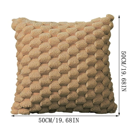 karymi Weaving Snowflake Velvet Solid Color Pillow Office Sofa Lumbar Support Pillow Bedside Support Pillowcase Cushion Week up to 70% off