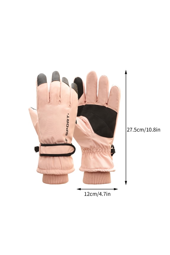 Limited Time Deal karymi Winter Ski Gloves for Men and Women Outdoor Screen Windproof Warm Cycling Climbing Gloves in Winter Camping Essentials Hiking Essentials Travel Essentials