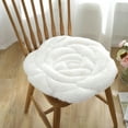 thumbnail image 1 of Limited Time Deal karymi Winter Thick Plush Rose Cushion Chair Mat Dining Chair Mat Tatami Mat Floor Mat Size 17.72x17.72 Inches Summer Clearance Weekly flyer Gifts for Women, 1 of 6