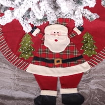 Christmas Tree Skirt Red and White Santa Claus Xmas Tree Skirt 48inch Xmas Winter Tree Skirt for Christmas Indoor Outdoor Decorations