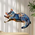 thumbnail image 1 of Limited Time Offer! Lssam Whimsical Cat Suncatcher Window Hanging - Stained Glass Style Acrylic Pendant with Rainbow Prism Effects, No-Drill Decor for Living Room/Bedroom/Kitchen Light Display, 1 of 6