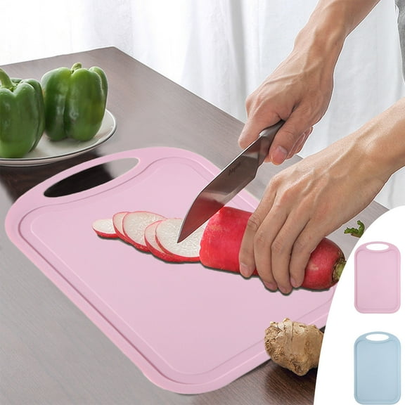 Limited Time Offer, Vsgery Plastic Cutting Boards, Dishwasher Safe, Large Meat Board, Grooves, Easy Grip Handle|Plastic,Blue