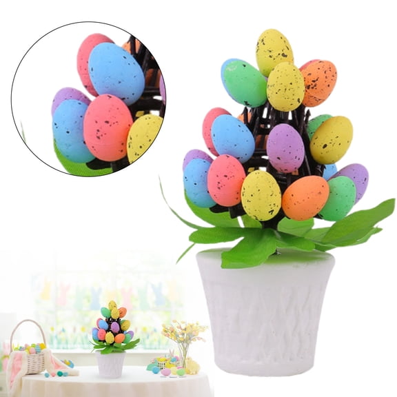 Limited Time Offers! Easter Eggs Table Decorations With Burlap Base Decorative Tree Table Centerpiece For Easter Great Festival Home Decor For Easter Party Clearance Sale