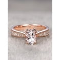 thumbnail image 1 of Limited Time Sale: 1.25 Carat Peach Pink Morganite and Diamond Engagement Ring in 10k Rose Gold, 1 of 2