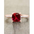 thumbnail image 1 of Limited Time Sale: 1.25 Carat Red Ruby and Diamond Engagement Ring in 10k Rose Gold for Women on Sale, 1 of 2
