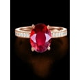 thumbnail image 1 of Limited Time Sale: 1.35 Carat Red Ruby and Diamond Engagement Ring in 10k Rose Gold for Women on Sale, 1 of 2