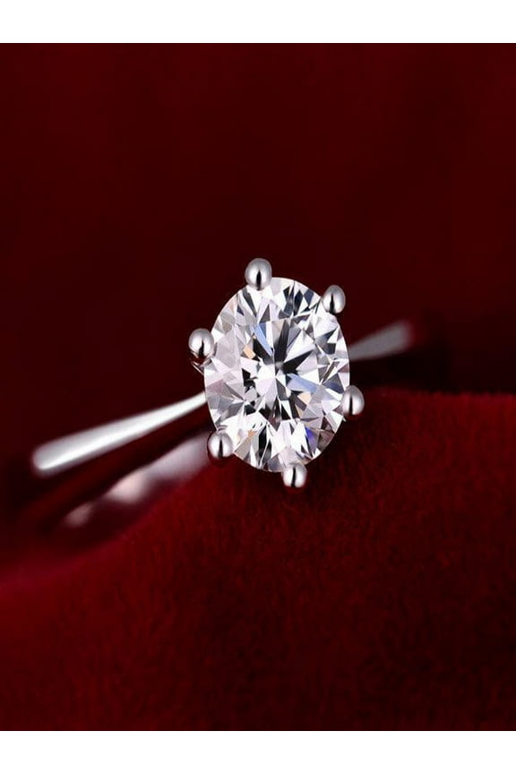Limited Time Sale 1 Carat Engagement Ring in 10k White Gold on Sale Under 250