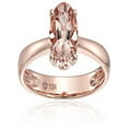 thumbnail image 1 of Limited Time Sale 1 carat Morganite (Oval cut Morganite) Solitaire Engagement Ring in 10k Rose Gold for Women, 1 of 2