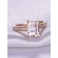 thumbnail image 1 of Limited Time Sale Antique 1.25 carat Morganite and Diamond Engagement Ring in 10k Rose Gold for Women, 1 of 2