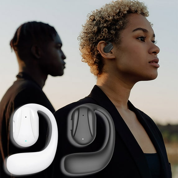 Limited Time Savings, YJ77 OWS Open Ear Bluetooth Headset, Wireless Sports Earhook, Noise Reduction for Outdoor Use Ear-Friendly Design | Plastic, Black, Angeler