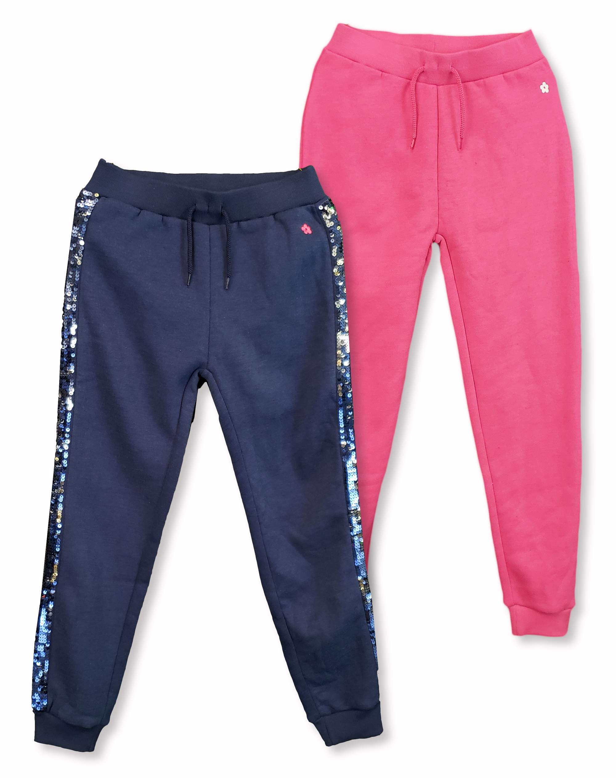Limited Too French Terry Sequin Jogger Pants, 2-Pack (Little Girls ...