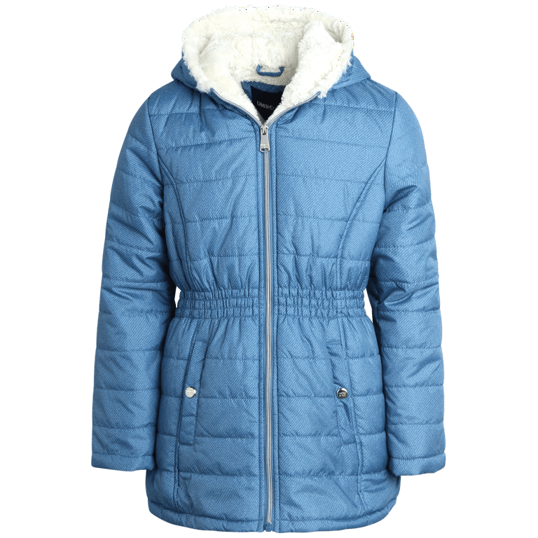 Limited Too Girl s Midweight Coat Faux Fur Sherpa Lined Anorak