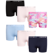 Limited Too Girls' Active Play Shorts - 6 Pack Under Dress Dance and Cartwheel Shorts (S-L)