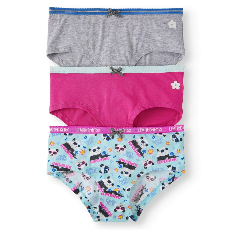 Limited Too Girls' Cotton Hipster Underwear, 3 Pack Panties (Little Girls &  Big Girls)
