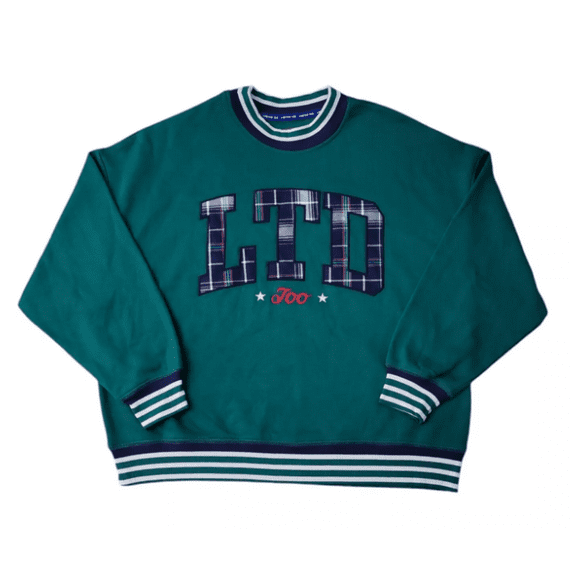 Limited Too Girls Crewneck Sweatshirt (Green, Small 7/8)