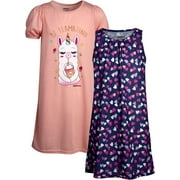 Limited Too Girls' Pajamas - 2 Pack Sleep Shirt Nightgown (Size: 7-16)
