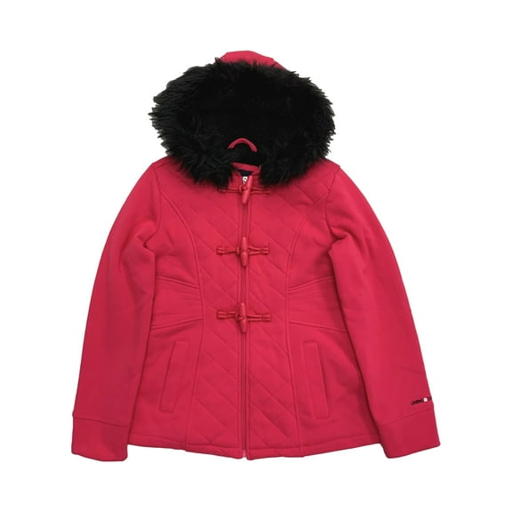 Limited Too Girls Pink Quilted Hooded Sherpa Lined Winter Coat Jacket 10-12