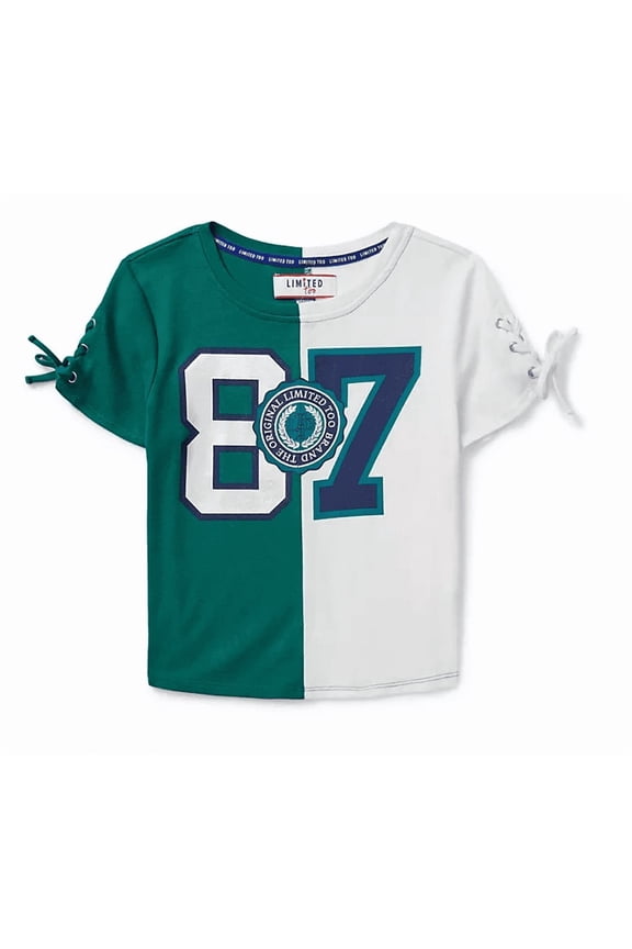 Girls Short Sleeve Tee (Oasis Blue, Small 7/8)