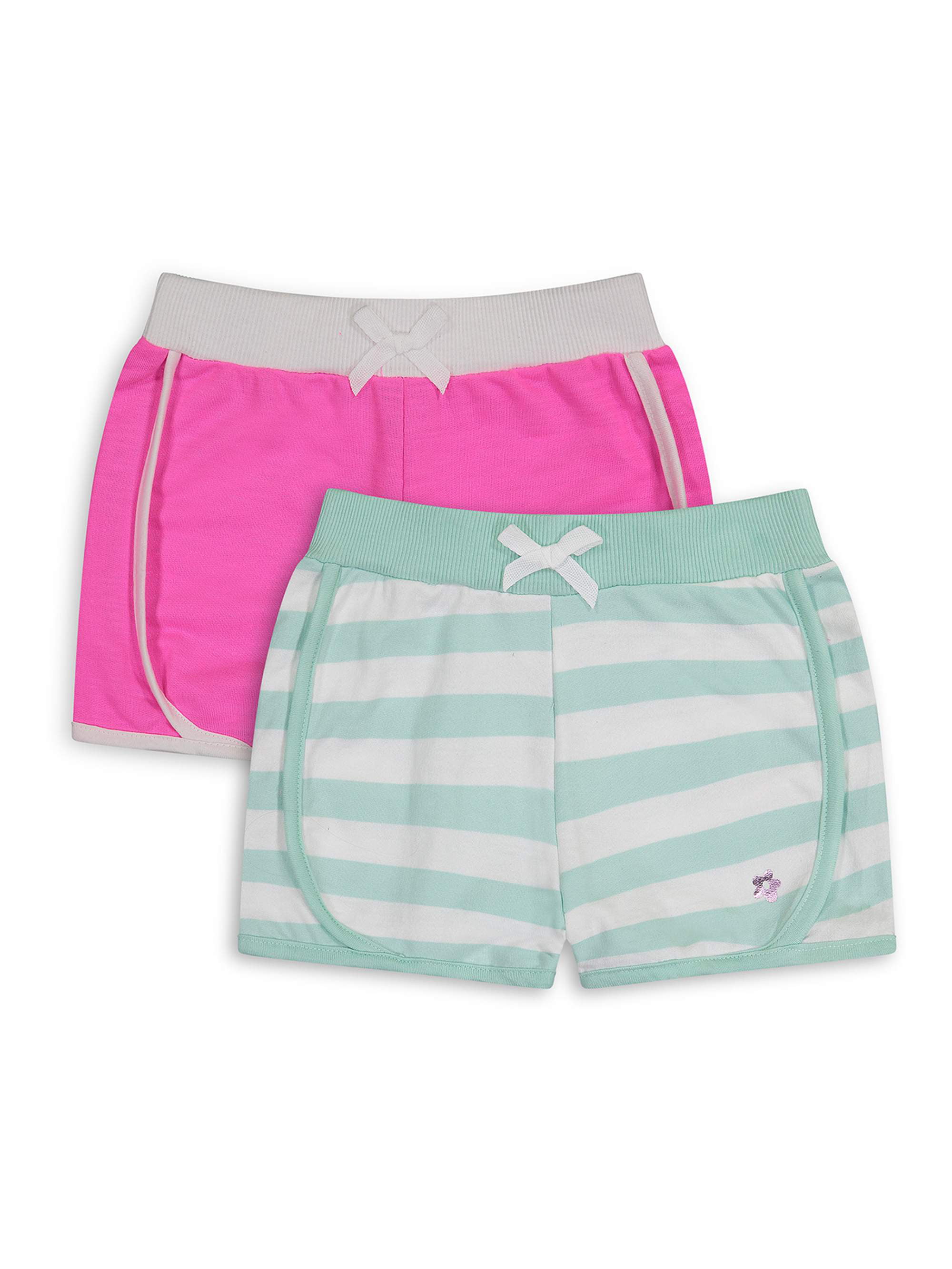 Limited Too Girls Stripe and Solid Dolphin Shorts, 2-Pack, Sizes 4-16 ...