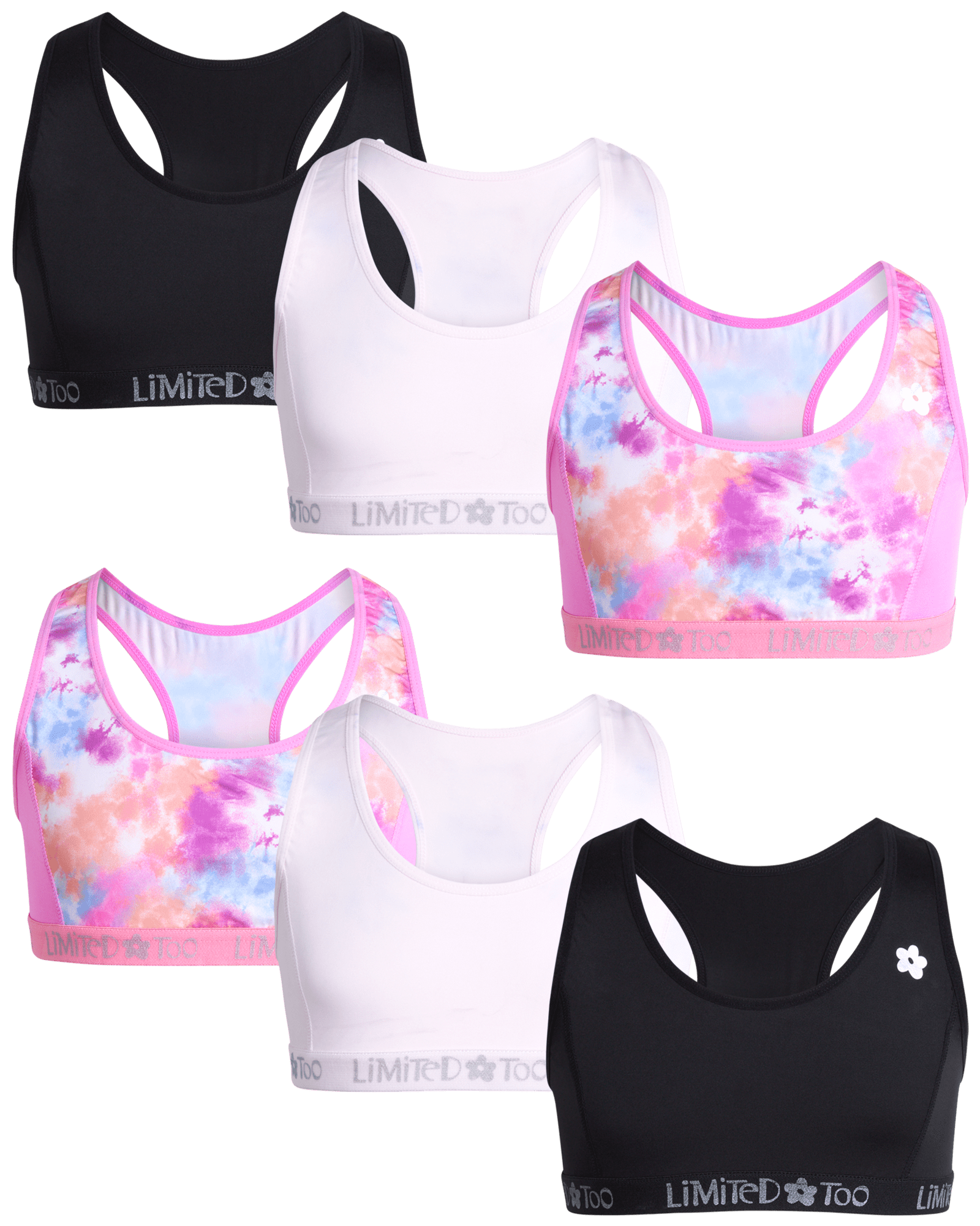 K6- NWT So 2-Pack Low-Impact Sports Bras Size Girls L (10/12)