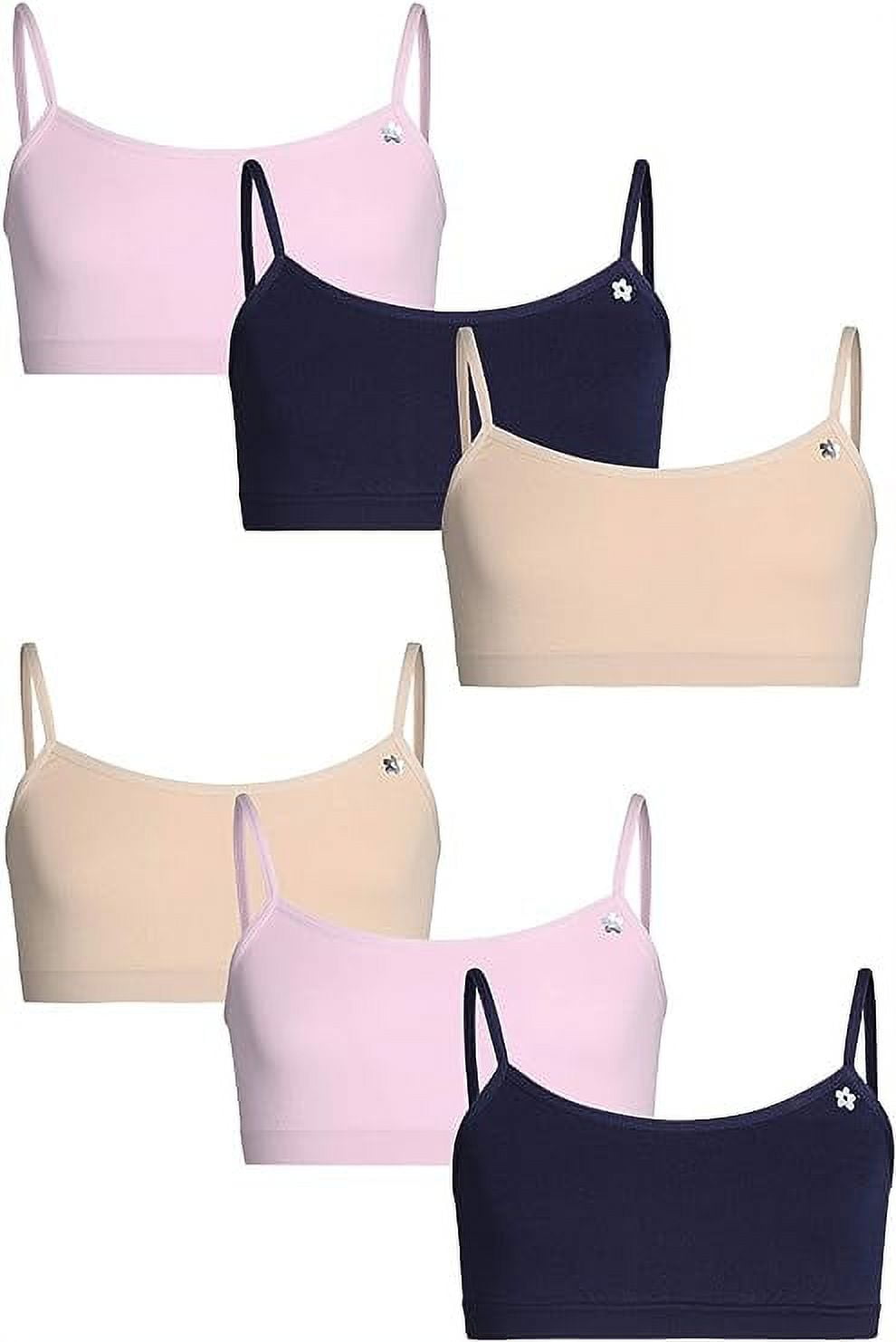 Limited Too Girls' Training Bra - 6 Pack Seamless Cami Bralette