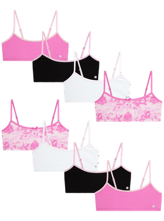 MANJIAMEI 10 Pack Girls Cotton Sports Bras Cami Crop Bralette Training  Bras, Size 10-12