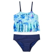 Limited Too Girls Underweater Tie Dye Two Piece Tankini Swimsuit, Sizes 4-16