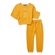 Limited Too Toddler Girl Fleece Top and Joggers Set, 2-Piece, Sizes 2T-4T