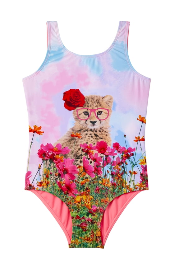 Toddler Girls 1 Pc Cheetah Print Swimsuit, Sizes 2T-4T
