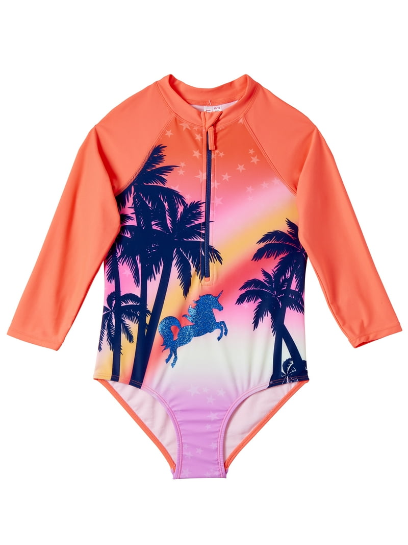 Limited Too Toddler Girls Unicorn 1 Pc Tropical Rashguard Sizes 2T 4T Walmart