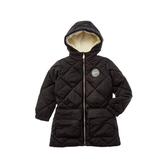 Limited Too girls Matte Cire Long Puffer Coat, 2T, Black