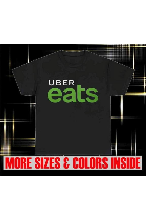 Limited !! Uber Eats Logo T-Shirt Made in USA Size S to 5XL american funny